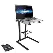 Pyle PLPTS35 - Portable Folding Tabletop DJ Gear Stand for Laptops, Mixers, Tablets - Includes Travel Case
