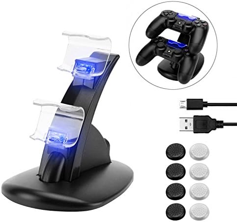 MOFIR PS4 Dual USB Controller Charger Station,LED Indicater, Docking Station Stand for Sony Playstation 4 / PS4 / PS4 Pro / PS4 Slim Controller