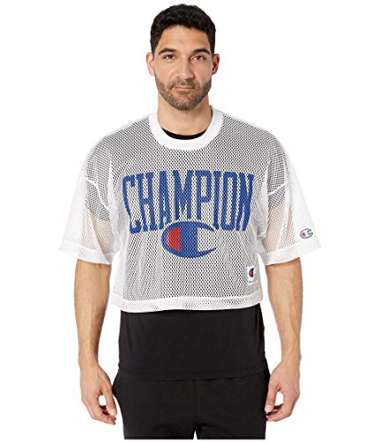Champion Men's Mesh Football Jersey, WHITE, Small on Galleon