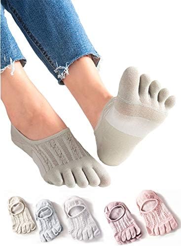 Eripro 五本指ソックス レディース 夏用 5本指 靴下 綿 脱げない 消臭 浅履き スポーツ 5足セット スニーカー 蒸れない カジュアル パンプ ソックス 超激安