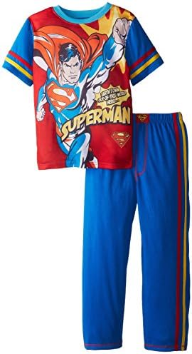 SGI Apparel Group Big Boys' 4-12 Superman Comic Style Pajama, Blue, (8)