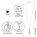 Crimmy Lanyards for Id Badges for Women Teachers, Inspirational Necklace Lanyards Key Chain Holder, Silver Stainless Steel
