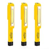 Nebo Larry C Power C-O-B LED Work Light (Set of 3-Yellow) Brighter Than Ever, 170 Lumens of Intense Light