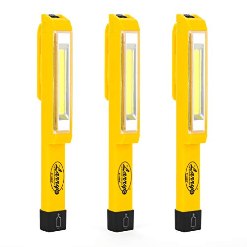 Nebo Larry C Power C-O-B LED Work Light (Set of 3-Yellow) Brighter Than Ever, 170 Lumens of Intense Light