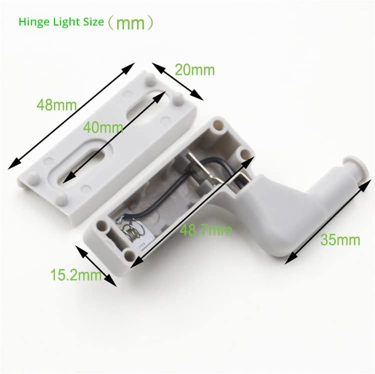 10PCS Hinge LED Sensor Light Universal Cabinet Cupboard Closet Wardrobe Night Light-Kitchen/Living Room/Bedroom Night Lights (Warm White)