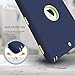 Hocase Compatible with iPad 5th/6th Generation Case, High-Impact Shock Absorbent Dual Layer Silicone+Hard PC Bumper Protective Case - Navy Blue/Lime Green