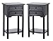 Accent Plus / NOT O'NeillGifts' Set of 2 Black Table with 2 Drawers