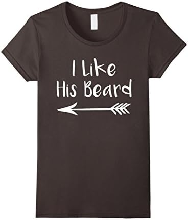 Women's I Like Her Butt T-Shirt I Like His Beard - Couple XL Asphalt