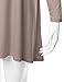 TWINTH Loose Fit Tunic Top High Neck Longsleeve Pleats Plus Size