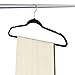Premium Quality Thin Velvet Hangers - 50 Pack - Black - Heavy Duty Non Slip Black Suit Hangers Swivel Ultra Thin