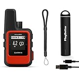 Garmin inReach Mini (Orange) Satellite Communicator Bundle | with PlayBetter Portable Charger &amp; GPS Tether | Belt, Carabiner Clip | Hiking GPS, Small, Waterproof, GEOS Emergency, Weather, Messaging