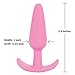 Doc Johnson Mood - Naughty 1 - Silicone Anal Plug - Medium - 3.9 in. Long and 1 in. Wide - Tapered Base for Comfort Between The Cheeks - Medium - Pink