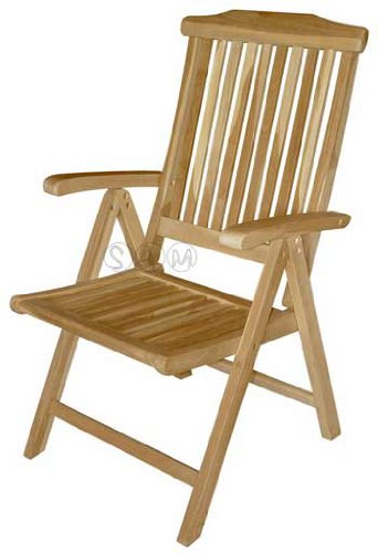SAM 6tlg. Gartengruppe Borneo, Gartenmöbel-Set aus Teakholz massiv, 1 x Ausziehtisch/Gartentisch Borneo + 4 x Hochlehner / 5-Fach Verstellbarer Gartenstuhl Aruba + 1 x 3-Sitzer Gartenbank Caracas – Bild 5