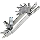 Swiss+Tech ST41150 Polished SS 15-in-1 Folding Multitool with Screwdrivers & Wrenches, LED Flashlight, Pry Bar