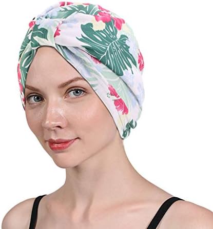 Flower Print Beanie Head wrap Cap 