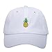 WENDYWU Pineapple Hat Cotton Baseball Cap Polo Style Unconstructed Hats (White)