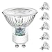 Ascher GU10 COB LED Bulbs, 50W Halogen Bulbs Equivalent, 5W, 400 Lumens, 5000K Daylight White, Non-Dimmable, MR16 LED Light Bulbs, GU10 Base, Pack of 5