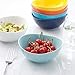 Sweese Porcelain Bowls Set - 5 Inch, 10 oz, Assorted Colors, Set of 6, Microwave Dishwasher Safe for Desserts, Soups