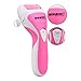 Sminiker Waterproof Electric Callus Remover Rechargeable Pedicure Tools with Extra Callus Shaver Grinding Head to Remove Dead Hard Cracked Skin and Reduce Calluses (Pink)