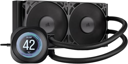 NAUTILUS 240 RS LCD Watercooling pour CPU – Ecran LCD IPS 5.3cm – Radiateur 240mm, Intel LGA 1851/1700, AMD AM5/AM4, Connexions série simples, Inclus 2x RS120 Ventilateurs – Noir