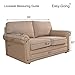 Easy-Going Reversible Loveseat Couch Cover for 2 Cushion Couch Sofa Cover for Dogs Water Resistant Furniture Protector with Foam Sticks Elastic Straps for Pet (Loveseat, Chocolate/Beige)