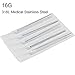 Ear Nose Piercing Needles, CINRA Piercing Needles Supply Mix Sizes 12G 14G, 16G, 18G and 20G Body Piercing Needles for Piercing Kit Supplies Body Piercing Tool (100)