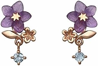 Amazon テイクアップ ピュア Take Up Pure 誕生花ジュエリー 3月スミレピアス ピンクーゴールド Pg ピアス 通販