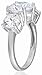Amazon Collection Sterling Silver Round Cut Three-Stone Cubic Zirconia Ring (5 cttw)