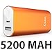 iPhone 6 Plus Battery, i-Blason? Aero 5200 mAh Ultra Compact External Battery Portable USB Charger Power Bank - Intelli-ChargeTM Wide Compatibility, Fast Charging, High Capacity - For Apple iPhone 6 Plus 5s 5c 5 Samsung Galaxy S5 S4 Active Mini, Note 3 4 Pro Edge, LG G3 G2, Nexus 6 5 4, HTC One M8, MOTO X X+1, PS Vita and More (Orange)