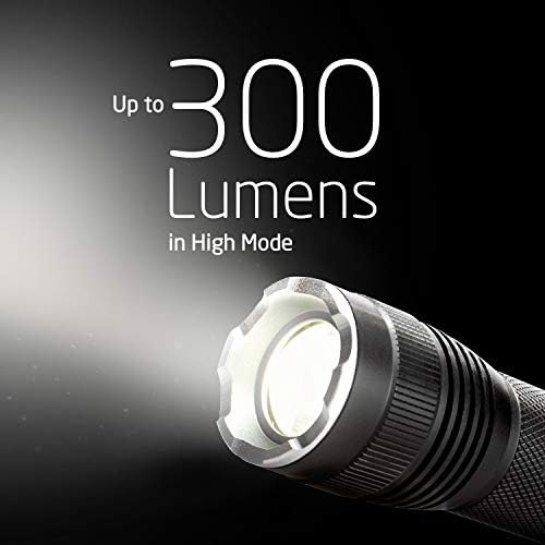 Eveready LED flashlight with tactical design, water-resistant, and easy-to-use.