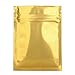 (100/Order) Shiny Gold Double-Sided Foil Resealable Top Lock Bags Exterior Size 7.5x10cm (3x4
