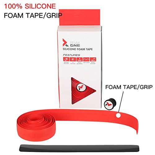 Bicycle Handlebar Tape Gel Bar Tape Wrap for Road Bikes and Cycling (Red)