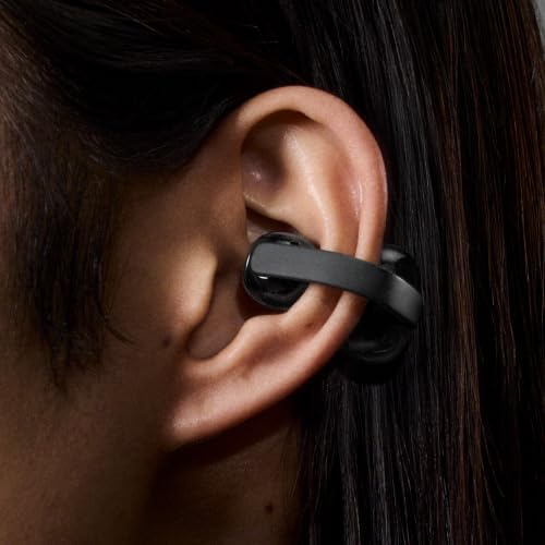 LinkBuds Clip, Earbuds Inalámbricos de Tipo Abierto, Cómodos Auriculares de Clip con 37 Horas de Batería, Llamadas Nítidas, Bluetooth Multipunto para el Trabajo y el Uso Diario, Negro