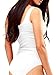 SUNRO Women's Sexy Scoop Neck Bodysuits Jumpsuits (White, Medium)