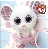 TY Beanie Boo Nina Mouse 15 cm Plush with Glitter Pink Tutu - Soft Toy view 2