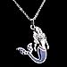 Fineder 1 Pack Mermaid Mood Necklace Color Change Pendant Jewelry for little Girls with Blue Shell Necklace Gift Box