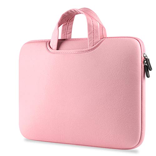 FuriGer 15.6 Inch Laptop Sleeve Case, Laptop Case Protective Bag Ultrabook Notebook Carrying Case Notebook Computer Pocket Tablet Briefcase Carrying Bag/Pouch Skin Cover for 15.6 Inch Laptop - Pink