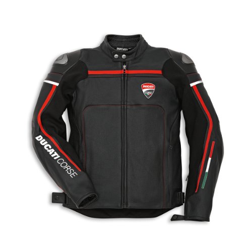 Dainese Ducati Corse 14 Leather Perforated Jacket Black (52)