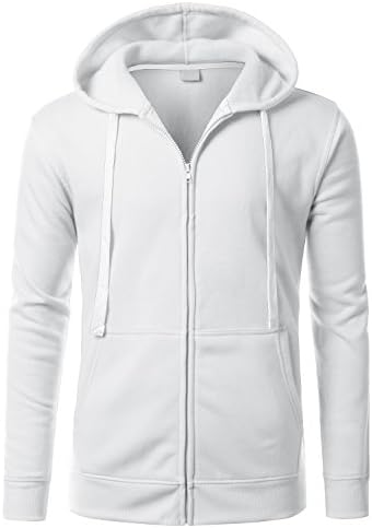 Santorini Island Men's Hoodies Zip-up Pockets Casual Long Sleeved Plus Size Brand Clothing Fit Sweatshirts 5 Colors Sudaderas