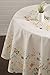 Maison d'Hermine Table Cloth Round Table 100% Cotton Tablecloth for Dining Room, Farmhouse, Home, Hotel, Parties & Wedding - Ideal for Easter Decorations Spring & Summer (Colmar, 63