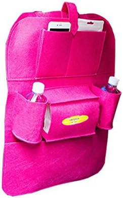 Renttos 2017 New Backseat Car Auto Waterproof Fabric Multi-Pocket Storage Bag Organizer Holder Premium Quality,Durable,For Travel Accessories (Hot Pink)