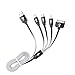 Multi charger, Multi USB Charging Cable Adapter Connetctor with 8 Pin Lighting / 30 Pin / Micro USB / Mini USB Ports for iPhone 8 8 plus 7 7plus SE 4s 5 6 6s Plus iPad,Htc,LG and More -3 Feet(Black)