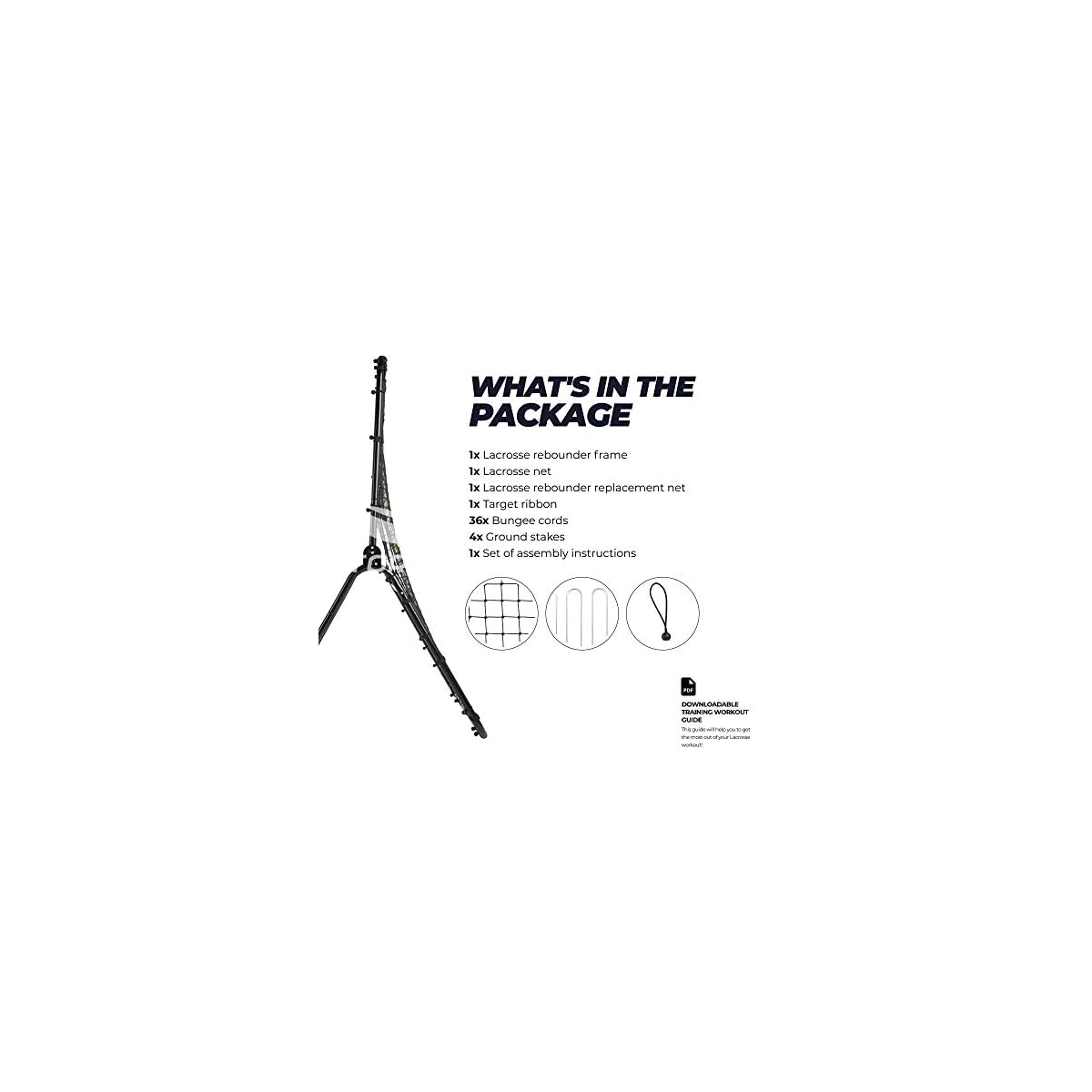 Victorem Lacrosse Rebounder 6x4 Ft. Bounce Back Lacrosse Net, Pitch