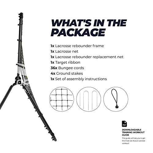 Victorem Lacrosse Rebounder 6x4 Ft. Bounce Back Lacrosse Net, Pitch