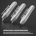 Nicpro 2 PCS Silver Retractable Box Cutter Utility Exacto Knife Set with 10 SK5 Razor Blade for Leather, Cardboard, Rubber, Carpenter, Hobby