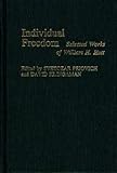 Individual Freedom : Selected Works of William H. Hutt, Hutt, William H. and Klingman, David, 0837182832