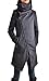 Zeagoo Women Winter Fashion Asymmetrical Long Wool Trench Coat Zip Up Jacket