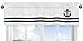 Sweet Jojo Designs Anchors Away Collection Nautical Navy and White Boys Window Valance