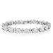 Gem Stone King 20.00 Ct Gorgeous Oval and Round 7 Inch Sparkling Cubic Zirconia CZ Tennis Bracelet For Women