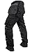 Newfacelook Mens Cargo Trousers Working Pants Cordura Knee Pockets Black W38-L32